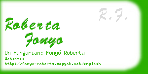 roberta fonyo business card