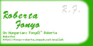 roberta fonyo business card